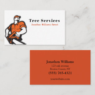 Power Saw Professional Tree Trimming Service Visitekaartje