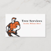 Power Saw Professional Tree Trimming Service Visitekaartje (Voorkant)