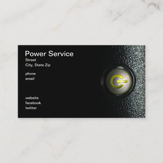 Power Service Visitekaartje (Voorkant)