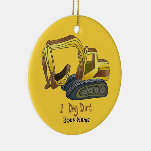 Power Shovel Dig Dirt Keramisch Ornament (Rechts)