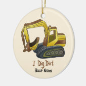 Power Shovel Dig Dirt Keramisch Ornament (Links)