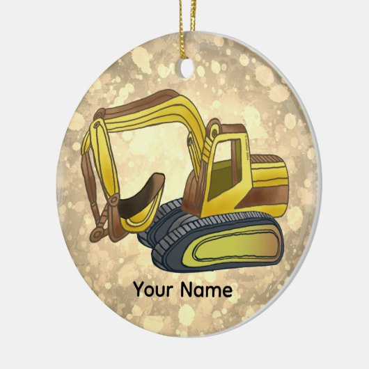 Power Shovel Keramisch Ornament (Links)