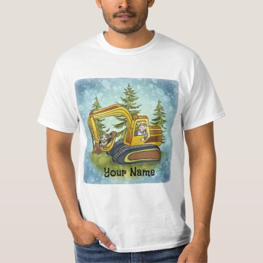 Power Shovel Kid t-shirt (Voorkant)
