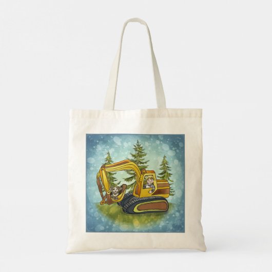 Power Shovel Kind Tote Bag (Achterkant)