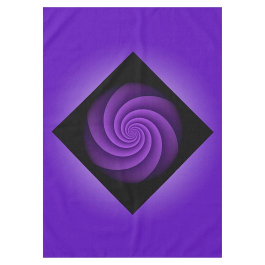 Power Spirals Fractal - violet + jouw ideeën Tafelkleed (Voorkant)