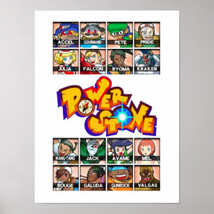 Power Stone-tekens Poster