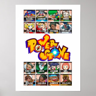 Power Stone-tekens Poster