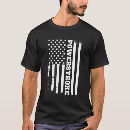 Power Stroke Amerikaanse vlag T-shirt (Voorkant)