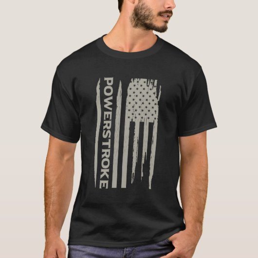 Power Stroke Amerikaanse vlag T-shirt (Voorkant)