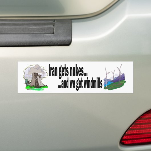 Power Struggle-Nukes tegen Windmills Bumpersticker (Op auto)