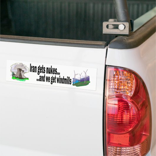 Power Struggle-Nukes tegen Windmills Bumpersticker (Op Truck)