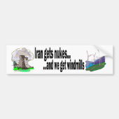 Power Struggle-Nukes tegen Windmills Bumpersticker (Voorkant)