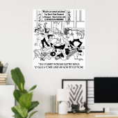 Power Surge Cartoon 7308 Poster (Thuiskantoor)