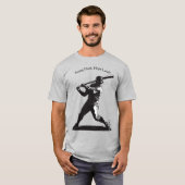 Power Swing - Comic Style Baseball Design T-shirt (Voorkant volledig)