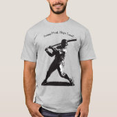 Power Swing - Comic Style Baseball Design T-shirt (Voorkant)