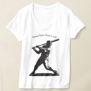 Power Swing – Comic Style Honkbalontwerp T-shirt