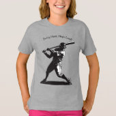 Power Swing – Comic Style Honkbalontwerp T-shirt (Voorkant)