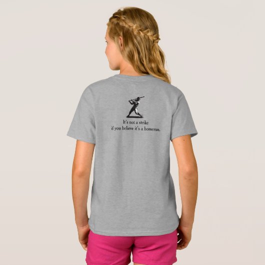 Power Swing – Comic Style Honkbalontwerp T-shirt (Achterkant volledig)