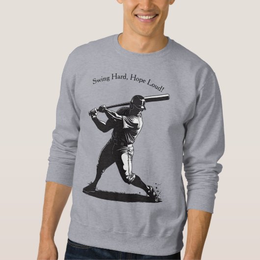 Power Swing – Comic Style Honkbalontwerp Trui (Voorkant)