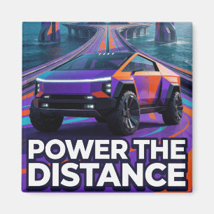 Power The Distance Futuristische Pickup Voor Truck Magneet