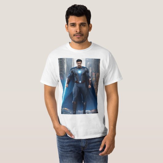 "Power Threads: Unleash Your Inner Hero" T-shirt (Voorkant volledig)