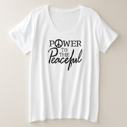 Power To The Peaceful T-shirt (Design voorkant)