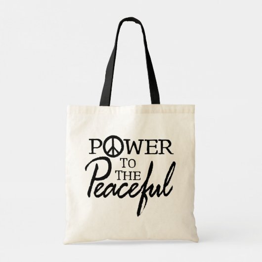 Power To The Peaceful Tote Bag (Achterkant)