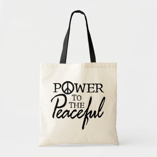 Power To The Peaceful Tote Bag (Voorkant)
