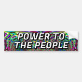 POWER TO THE PEOPLE BUMPERSTICKER (Voorkant)