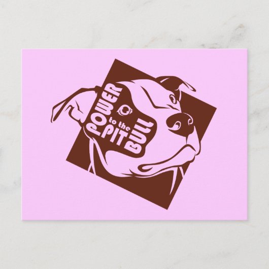 Power to the Pit Bull Briefkaart (Voorkant)