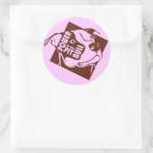 Power to the Pit Bull Ronde Sticker (Tas)