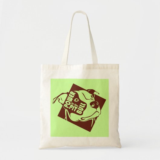 Power to the Pit Bull Tote Bag (Voorkant)