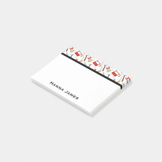 Power Tools Handyman Thema Gepersonaliseerd Post-it® Notes (Schuin)
