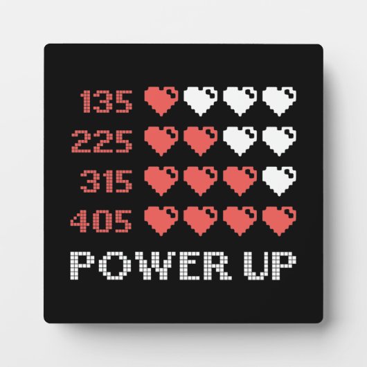 Power Up Bar, Funny, Gamer, Retro, Geek, Nerd Fotoplaat (Voorkant)
