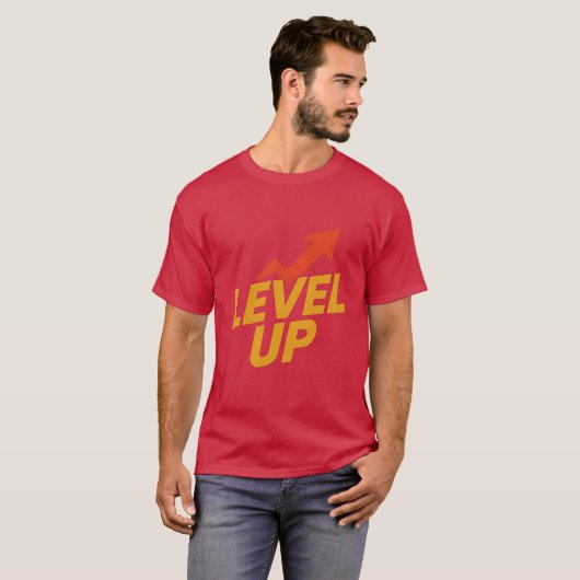 Power Up – speelse, gameachtige sfeer. T-shirt (Voorkant volledig)