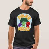 Power Veggies Musea Bodybuilder Vegetables Classi T-shirt (Voorkant)