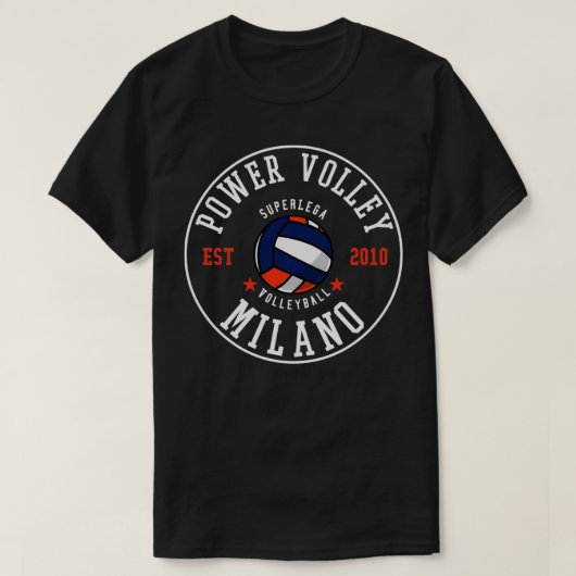 Power Volley Milano Superlega Volleyball T-shirt (Design voorkant)