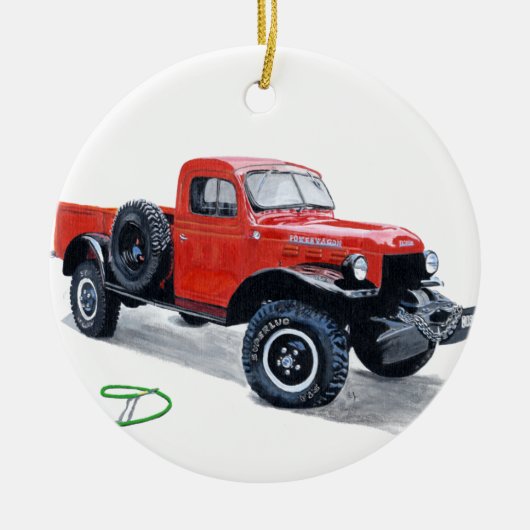 Power Wagon Keramisch Ornament (Voorkant)