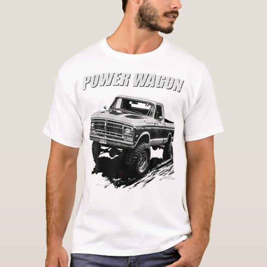 Power Wagon pick-up Truck Graphic T-shirt (Voorkant)