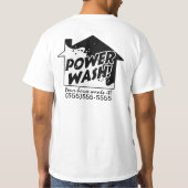 Power Wash-bedrijfspromotie voor shirt (Achterkant)