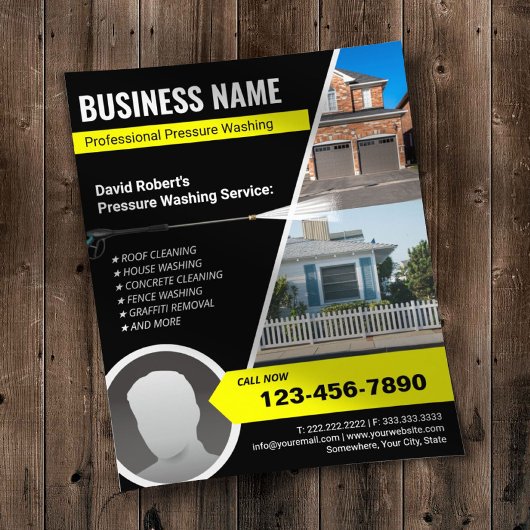 Power Wash Drukreiniging Professionele Reiniging Flyer