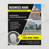 Power Wash Drukreiniging Professionele Reiniging Flyer (Voorkant)