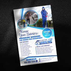 Power Wash Drukwasservice Huisreinigingsdienst Flyer