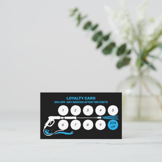 Power Wash House Cleaning Pressure Washing Klantenkaartje (Staand voorkant)