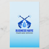 Power Wash House Reiniging Druk Wassen Flyer (Achterkant)