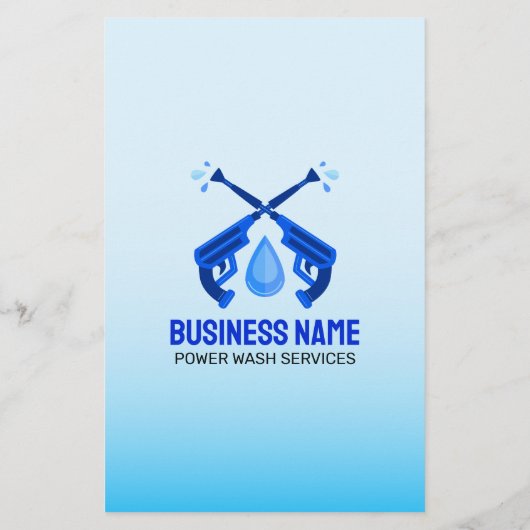 Power Wash House Reiniging Druk Wassen Flyer (Achterkant)