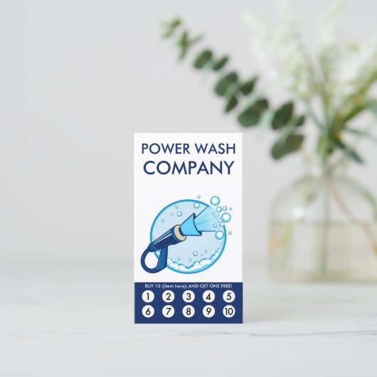 Power Wash Loyalty Punch Card (Staand voorkant)