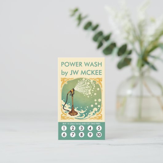 Power Wash Loyalty Punch Card (Staand voorkant)