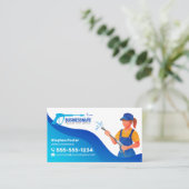 Power Wash Pressure Washing House Schoonmaakservic Visitekaartje (Staand voorkant)