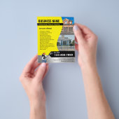 Power Washer Druk Schoonmaken fotohuis wassen Flyer (Hand)